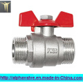 Brass Male-Male Ball Valve with Butterfly Handle (a. 0115)